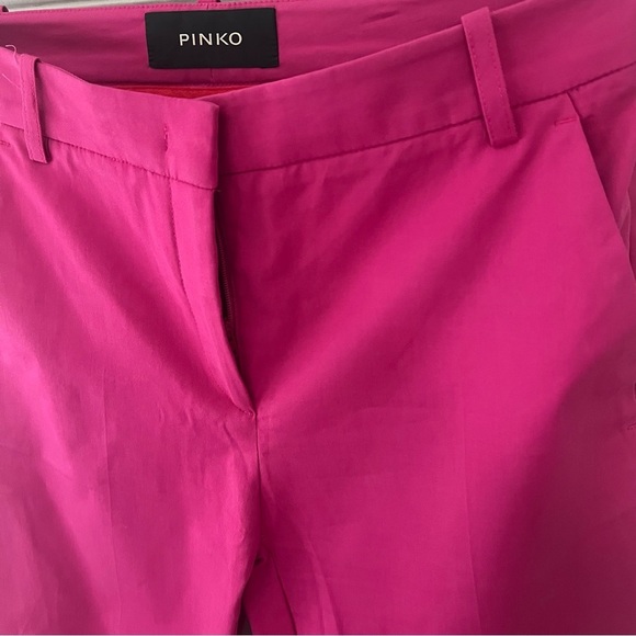 PINKO Fuschia Pink Pants Trousers Crop Capri Ankle Slits US 6 $458 Excellent - Picture 3 of 9